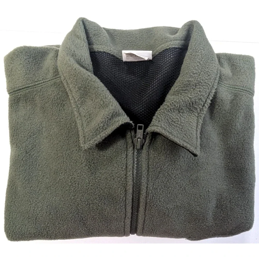 Sergio Tacchini Men's Fleece Jacket Olive XL Green, Vintage
